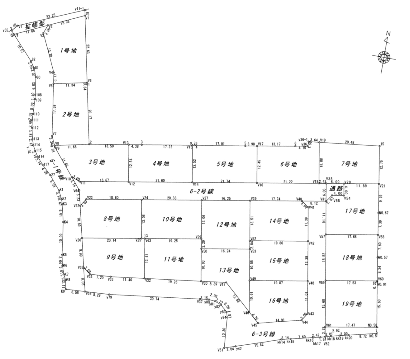 南横市町18区画分譲地 | 図面